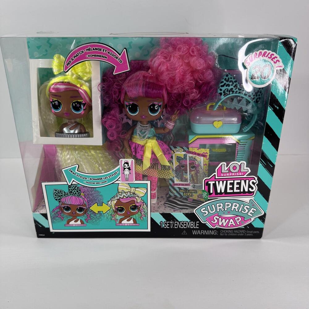 LOL Surprise Tweens Surprise Swap Curls-2-Crimps Cora Doll 20 Surprises New